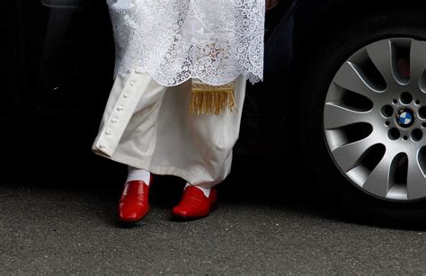 red prada shoes pope